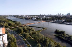 Budowa mostu w Warszawie